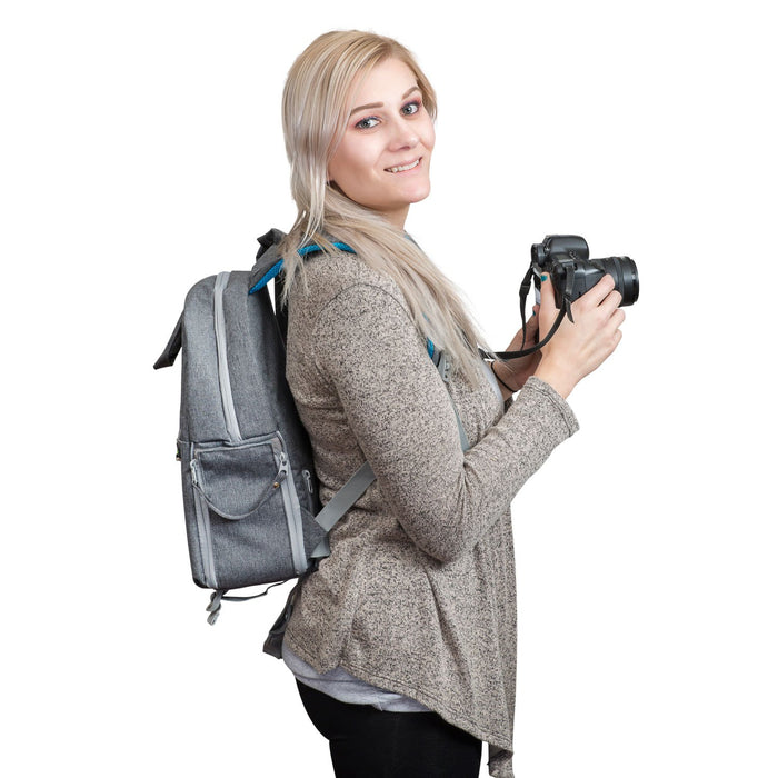 Deco Photo Photo and Video Backpack for Mirrorless and DSLR Cameras and Drones (Grey)