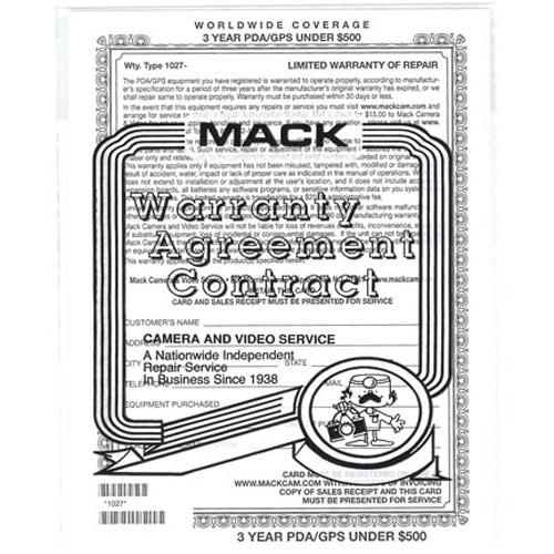 Mack Three Year Extended Warranty Certificate for GPS & PDAs (Up to $500) *1027*