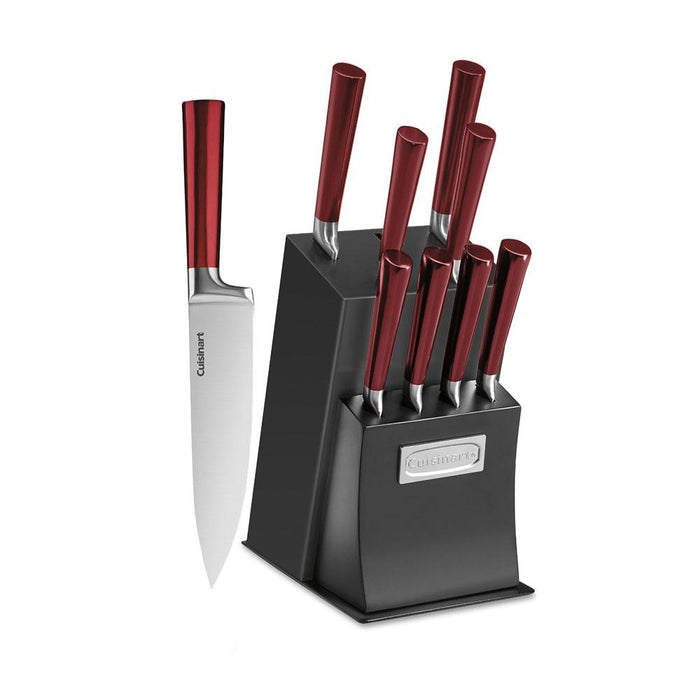Cuisinart 11 Pc Cutlery Set w/ Block - Ventrano Red with Spice Mill