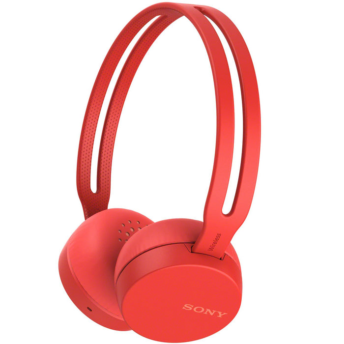 Sony WH-CH400/R Wireless Headphones with Bluetooth, Red (WHCH400/R)
