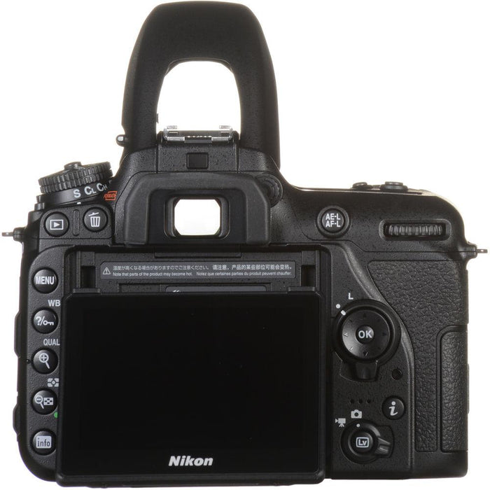 Nikon D7500 20.9MP DX 4K DSLR Camera body + 32GB Deluxe Bundle -Certified Refurbished