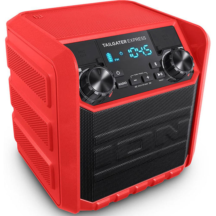 Ion Audio Tailgater Express 20W Bluetooth Speaker System (Red) Deluxe Bundle