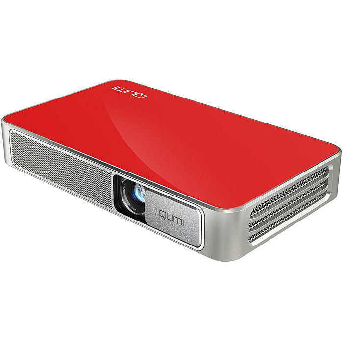Vivitek Qumi Q3 Plus 500 Lumen Ultra HD 720p Pocket DLP Projector with Wi-Fi Red Refurb