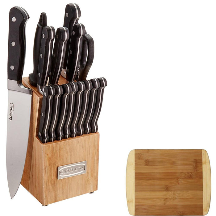 Cuisinart Triple Rivet Collection 16Pc. Cutlery Block Set w/Bamboo Cutting Board