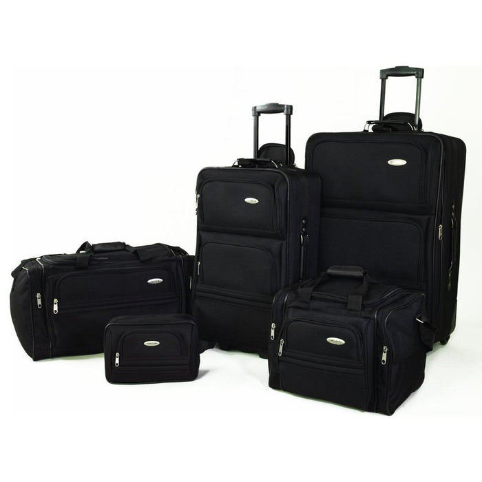 Samsonite 5 Piece Nested Luggage Set Black with Portable Luggage Scale