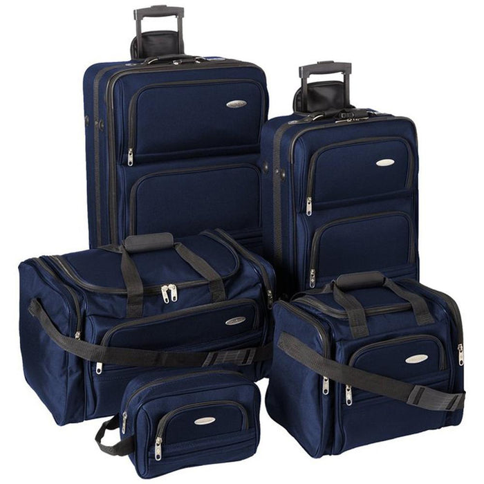 Samsonite 5 Piece Nested Luggage Set Navy with Portable Luggage Scale