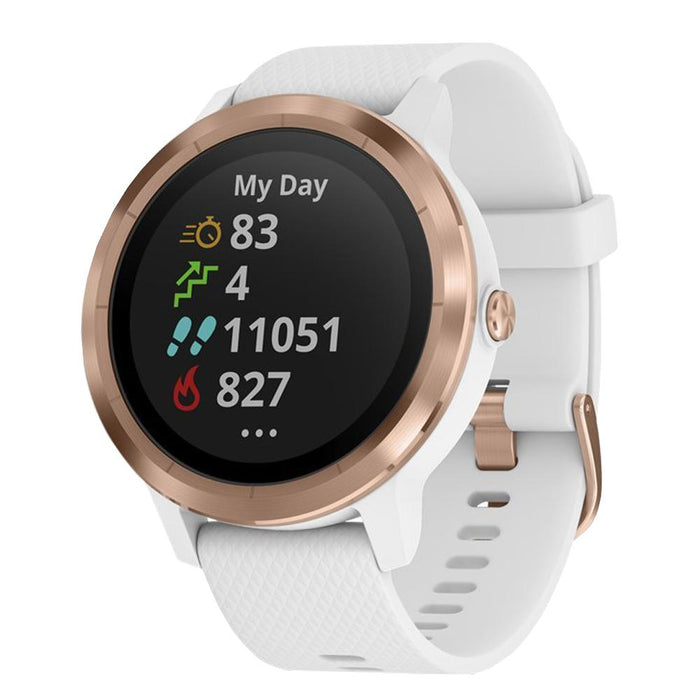 Garmin Vivoactive 3 GPS Smartwatch White, Rose Gold with Extended Warranty Pack