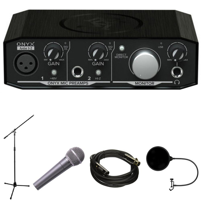 Mackie Onyx Artist 1-2 2x2 USB Audio Interface with Microphone Bundle