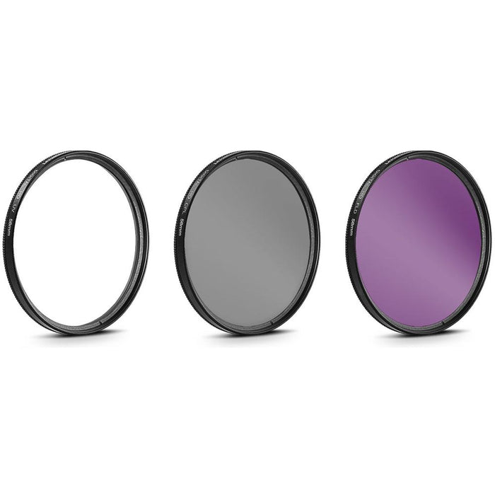 Deco Gear 58mm 3 Piece Pro Level Lens Filter Kit - UV, FLD, Polarizer - FK58MM