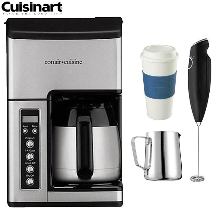 Cuisinart CC-10FR Grind & Brew 10-Cup Coffeemaker (Refurbished) w/ Coffee Drinker Bundle