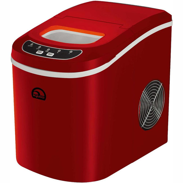 Igloo Countertop Ice Maker w/ 26lb Per 24 Hours Capacity, Red + Warranty Bundle