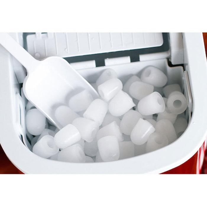 Igloo Countertop Ice Maker w/ 26lb Per 24 Hours Capacity, Red + Warranty Bundle