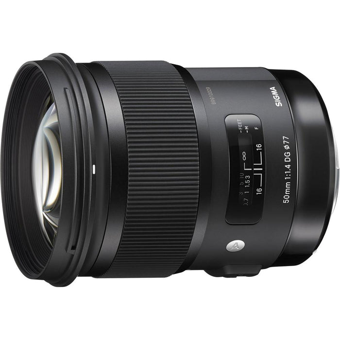 Sigma 50mm f/1.4 DG HSM Art Lens for Sony E Mount Cameras + 128GB Memory Card