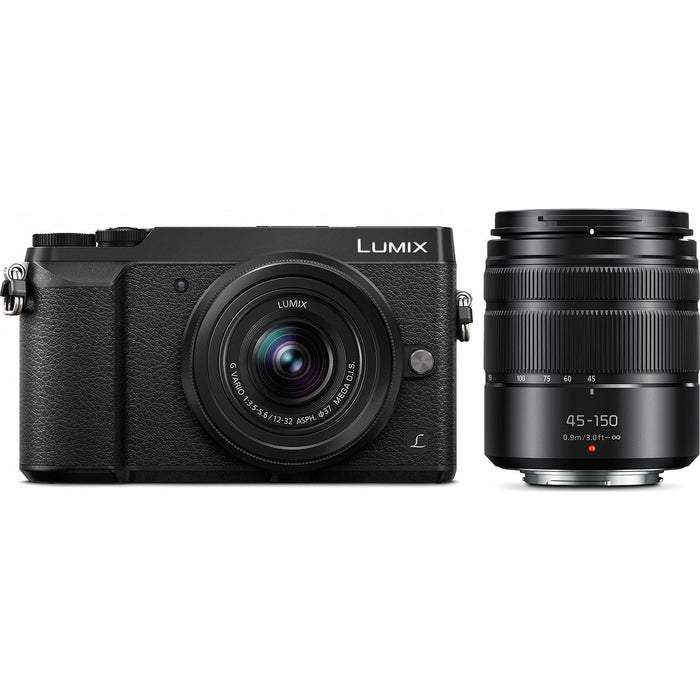 Panasonic LUMIX GX85 4K Mirrorless Camera with 12-32mm & 45-150mm Lenses -Black (OPEN BOX)