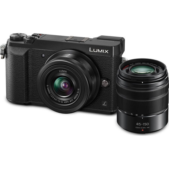 Panasonic LUMIX GX85 4K Mirrorless Camera with 12-32mm & 45-150mm Lenses -Black (OPEN BOX)
