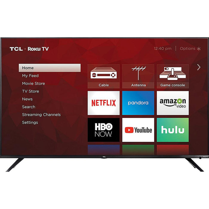 TCL 55" Class 6-Series 4K HDR Roku Smart TV 2018 Model + Extended Warranty