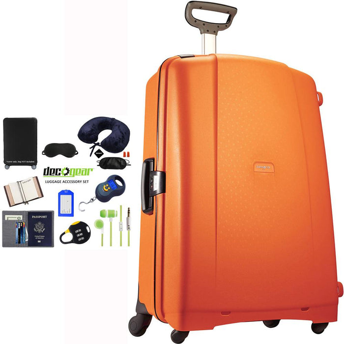 Samsonite F'Lite GT 31" Spinner Suitcase Orange + 10pc Luggage Accessory Kit