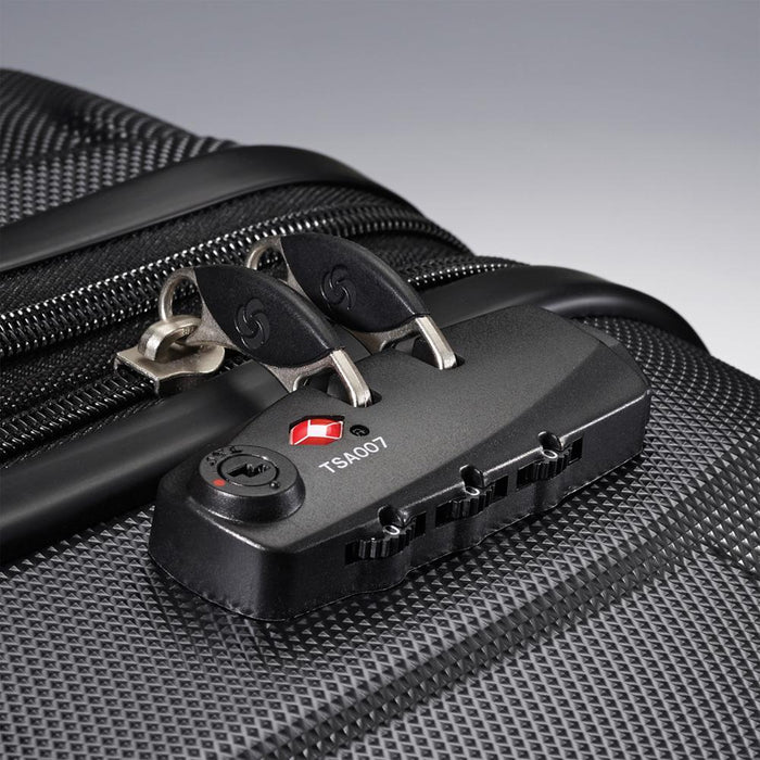 Samsonite Omni Hardside Luggage 24" Spinner Black + Luggage Accessory Kit