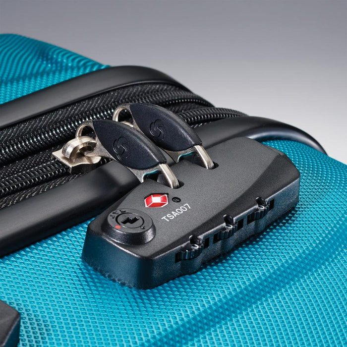 Samsonite Omni Hardside Luggage 24" Spinner Caribbean Blue+Luggage Accessory Kit