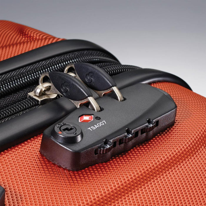 Samsonite Omni Hardside Luggage Spinner Set, Burnt Orange w/ 10pc Accessory Kit