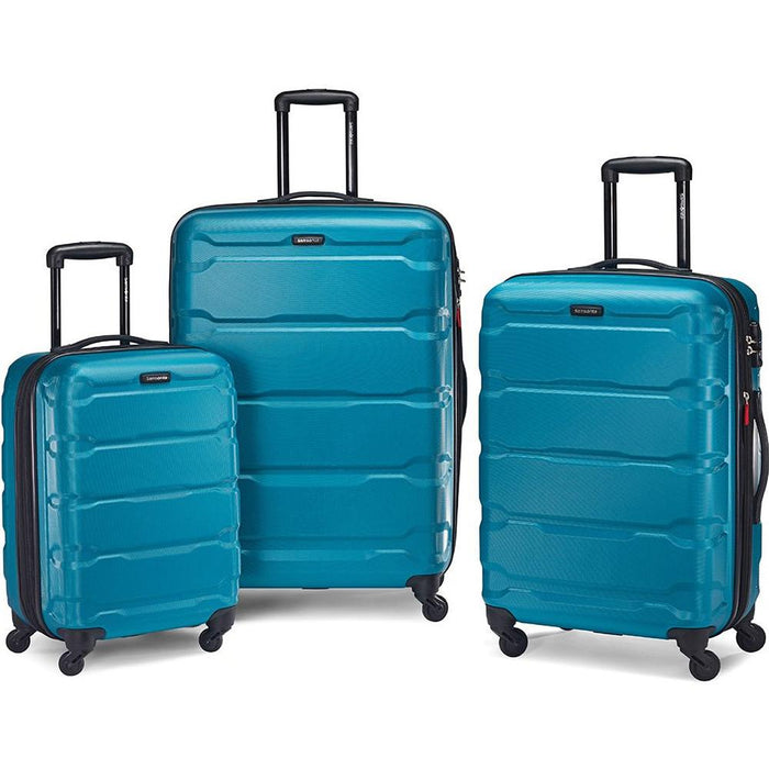 Samsonite Omni Hardside Luggage Spinner Set, Caribbean Blue w/ Accessory Kit