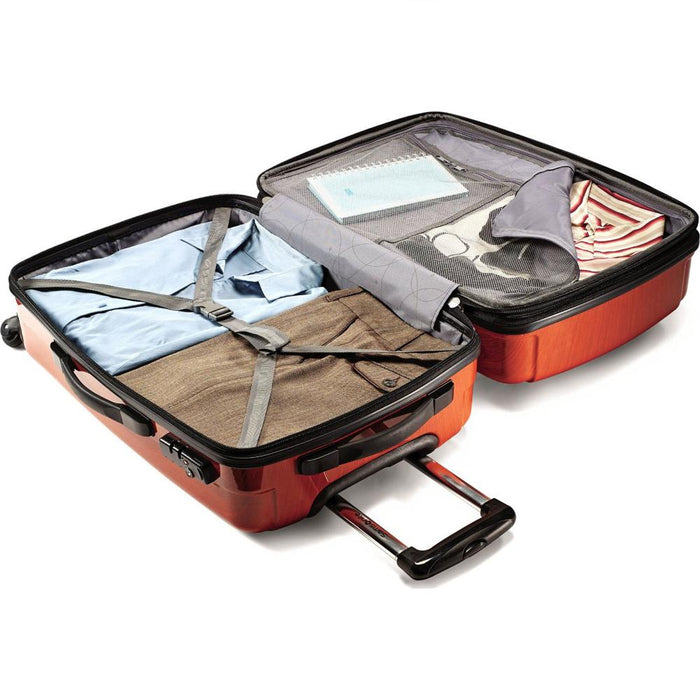 Samsonite Winfield 2 Fashion HS Spinner 20" Orange + Luggage Accessory Kit