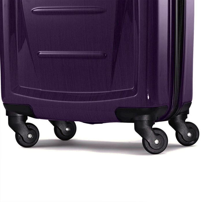 Samsonite Winfield 2 Fashion HS Spinner 24" Purple + Luggage Accessory Kit