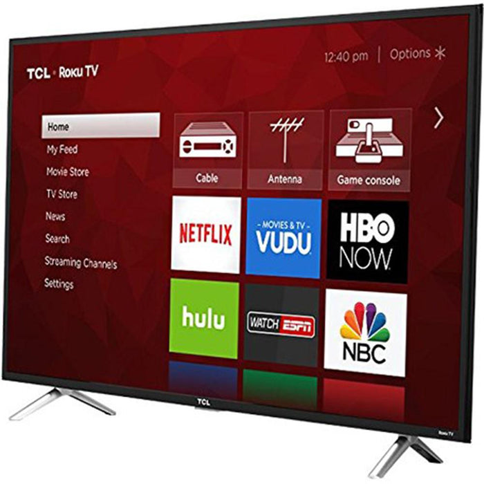 TCL 49 " Class S-Series 4K UHD Roku Smart LED TV 2017 Model + Extended Warranty