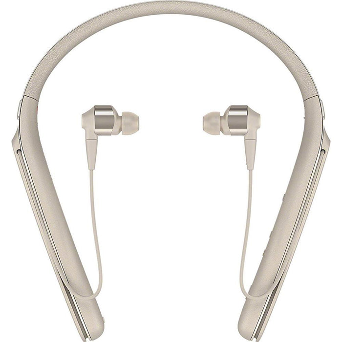 Sony Noise Canceling Wireless Behind-Neck In Ear Headphones,Gold (OPEN BOX)