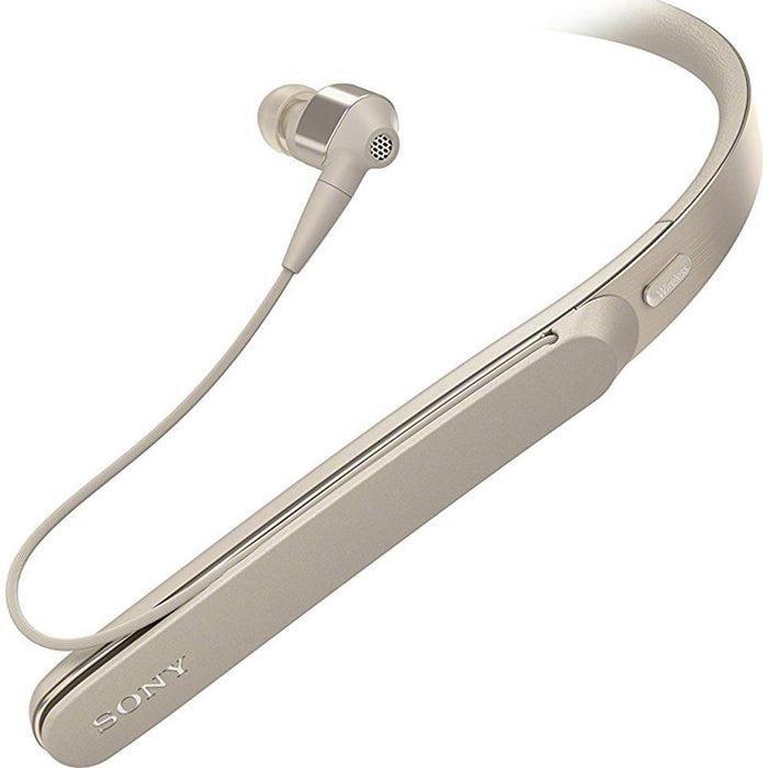 Sony Noise Canceling Wireless Behind-Neck In Ear Headphones,Gold (OPEN BOX)