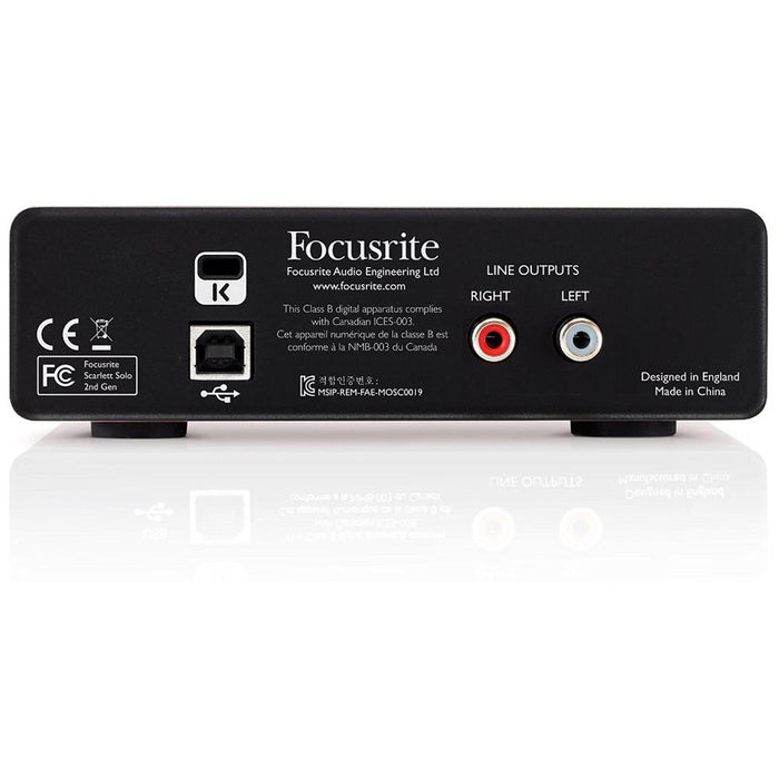 Focusrite Scarlett Solo USB Audio Interface (2nd Gen) + Mic. Suspension Bundle