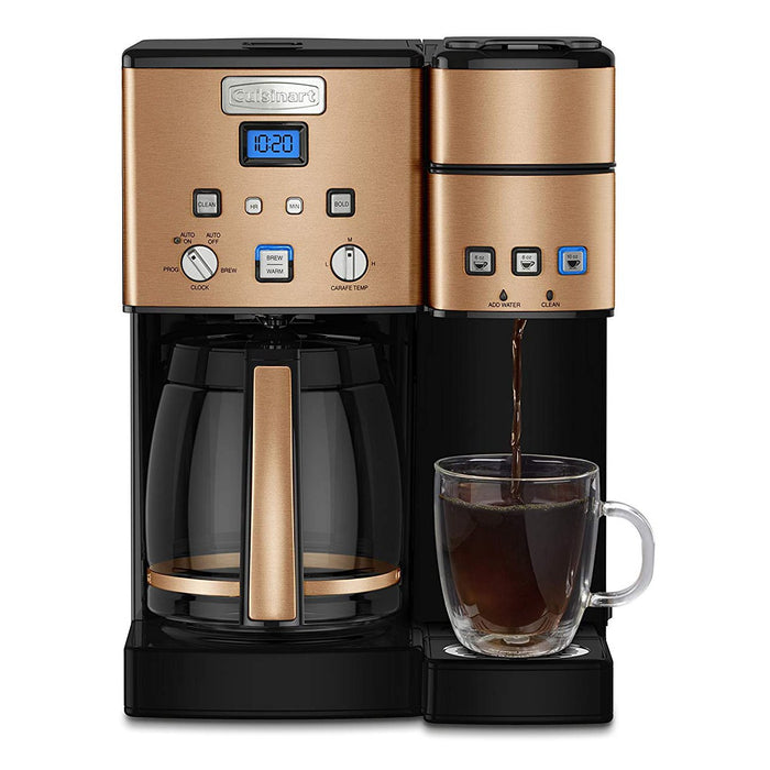 Cuisinart 12 Cup Coffeemaker and Single Serve Brewer w/ 3 Year Warranty | Copper (SS-15CP)