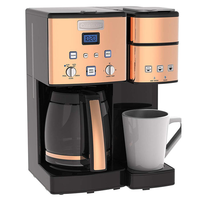 Cuisinart 12 Cup Coffeemaker and Single Serve Brewer w/ 3 Year Warranty | Copper (SS-15CP)