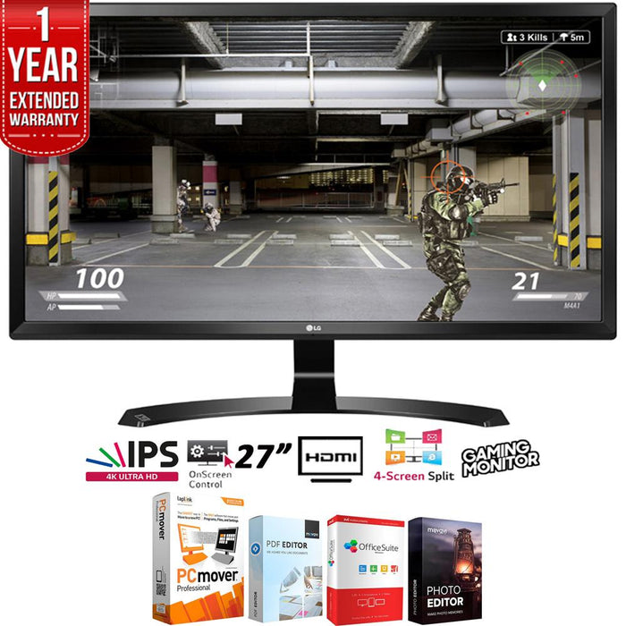 LG 27UD58-B 27" 4K Ultra HD IPS Freesync LED Monitor + Extended Warranty Pack