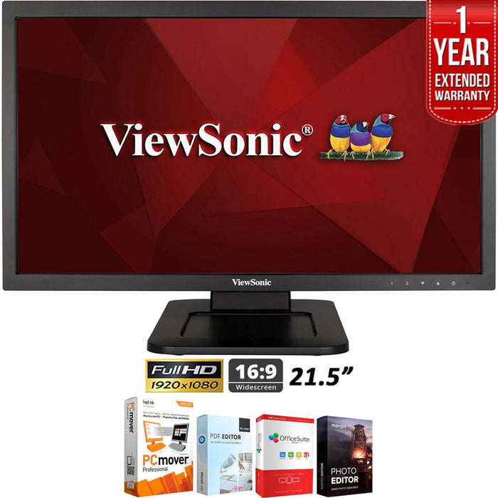 ViewSonic TD2220  22" LED 1920X1080 Monitor + Extended Warranty Pack