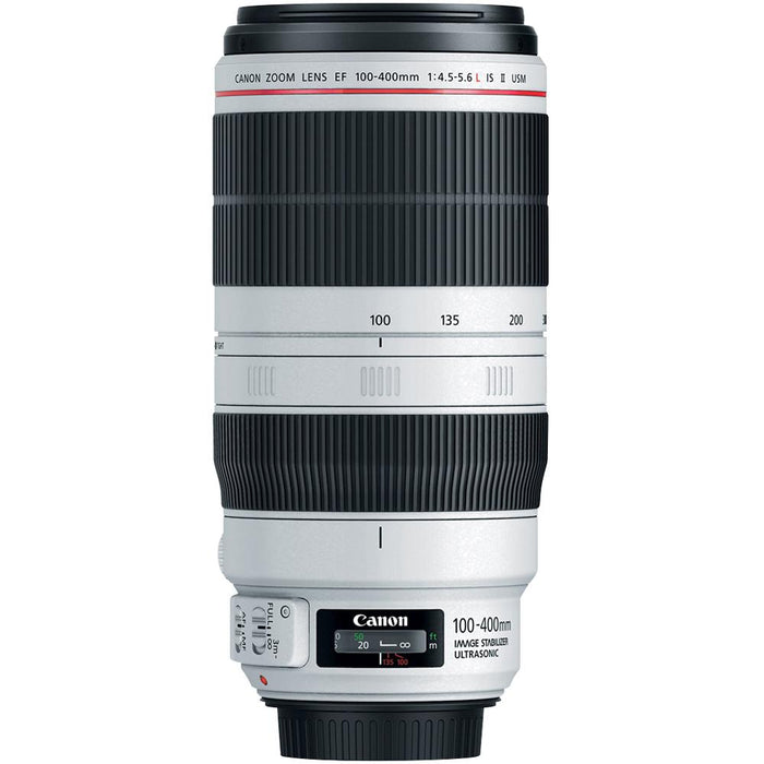 Canon EF 100-400mm f/4.5-5.6L IS II USM Lens + Monopod 64GB Pro Photo Backpack Bundle