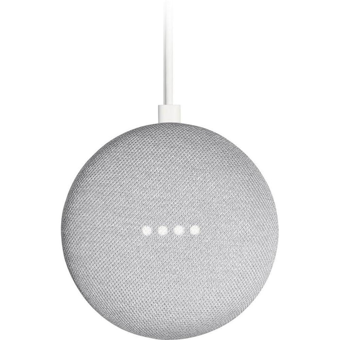 Google Home Mini Smart Speaker with Google Assistant Chalk + Wall Mount