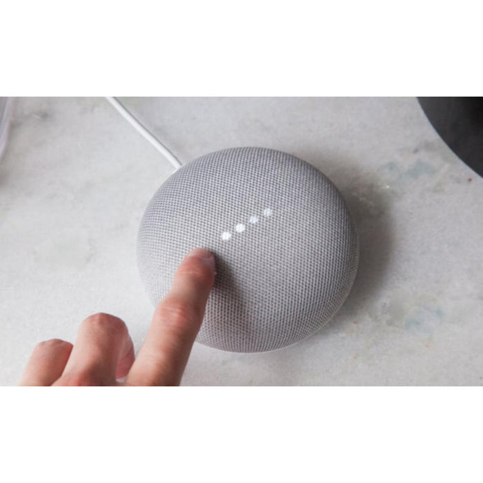 Google Home Mini Smart Speaker w/Google Assistant Chalk 2Pack+2x Wall Mount