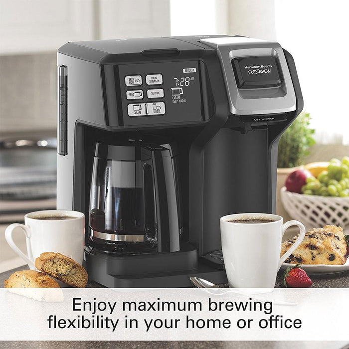 Hamilton Beach FlexBrew 2-Way Brewer Programmable Coffee Maker with 12 Assorted K Cup Samplers