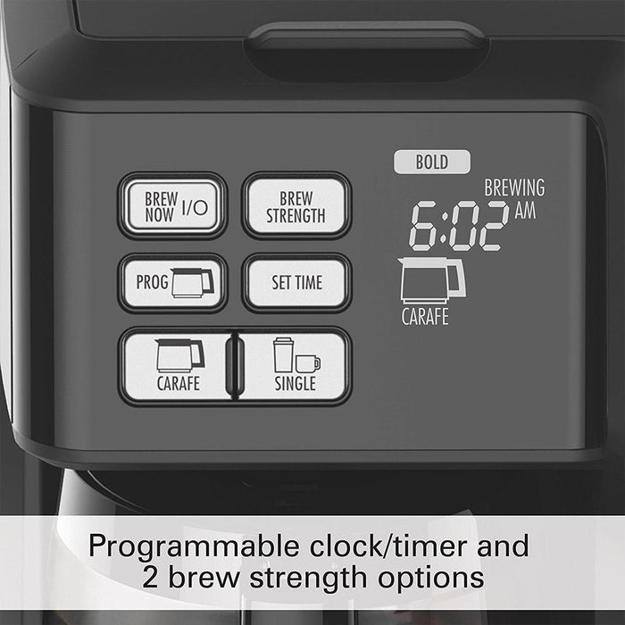 Hamilton Beach FlexBrew 2-Way Brewer Programmable Coffee Maker with Milk Frother