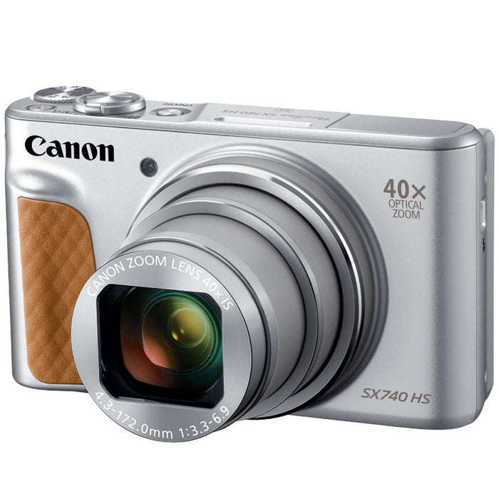 Canon PowerShot SX740 HS 20.3MP 40x Optical Zoom with 4K Video Recording (Silver)