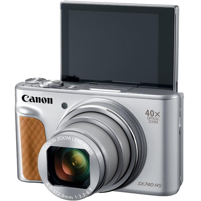 Canon PowerShot SX740 HS 20.3MP 40x Optical Zoom with 4K Video Recording (Silver)