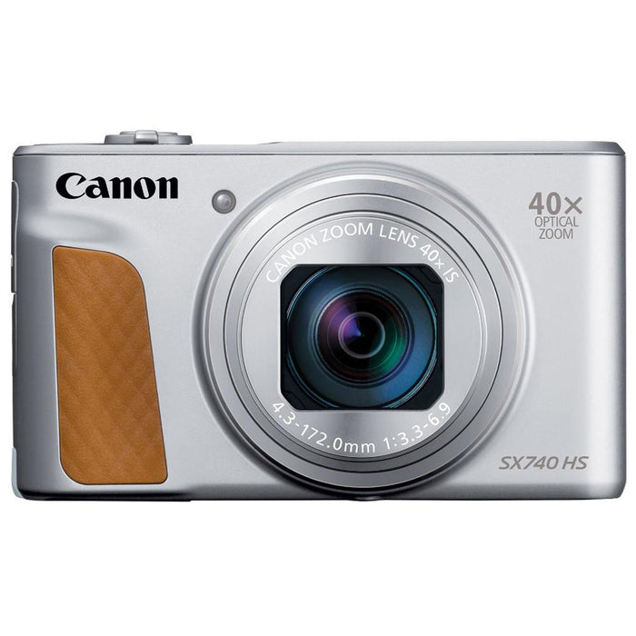Canon PowerShot SX740 HS 20.3MP Digital Camera (Silver) +Spare Battery & Accessory Kit