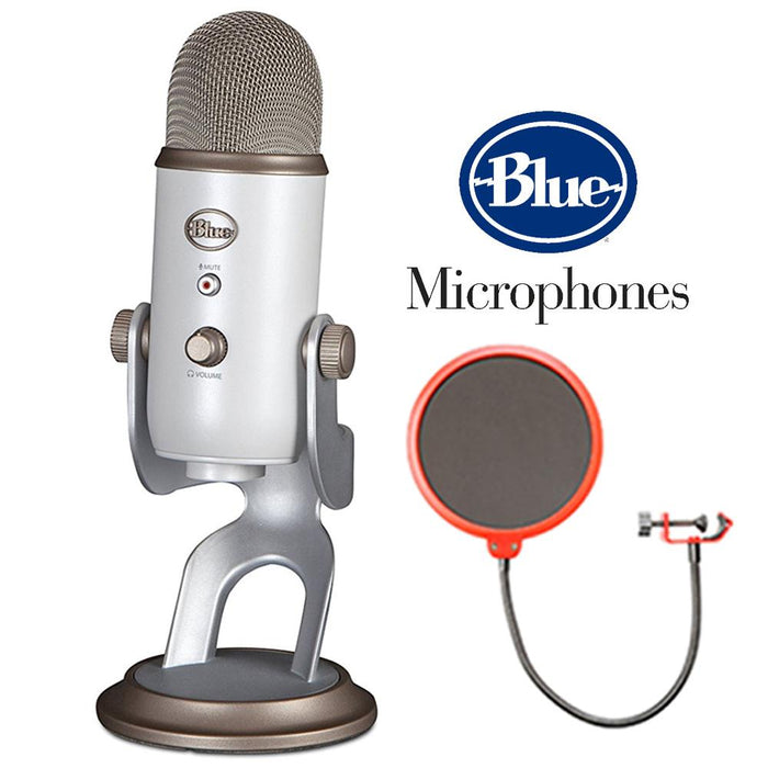 BLUE MICROPHONES Yeti USB Microphone Vintage White with Microphone Wind Screen