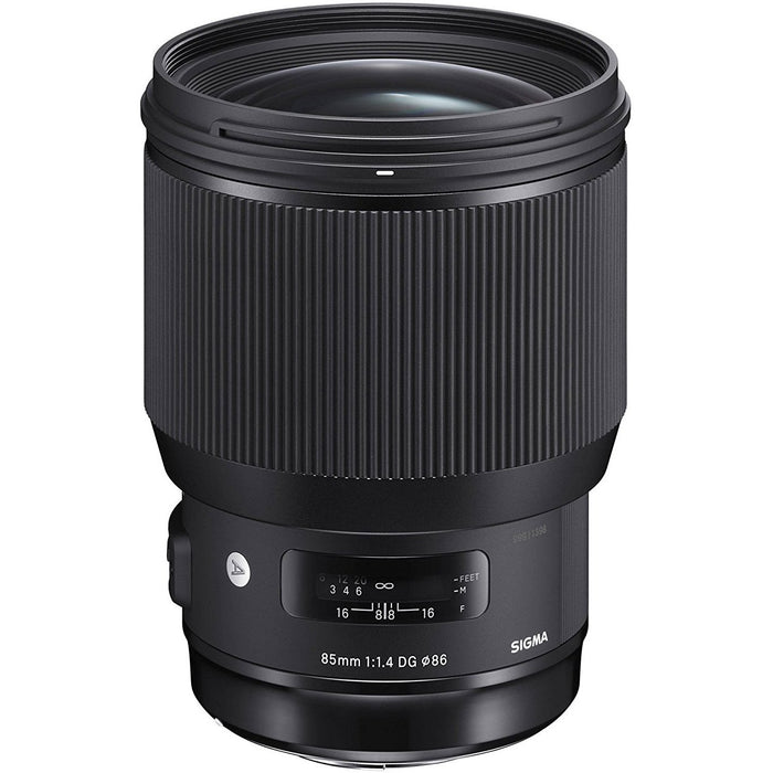 Sigma 85mm f1.4 DG HSM Art Lens for Sony E-Mount Cameras HD UV Filter Backpack Bundle