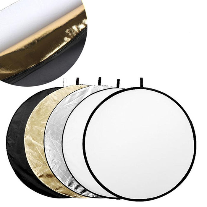 Deco Gear 23-inch / 60cm 5-in-1 Collapsible Multi-Disc Light Reflector for Pro Photo Flash