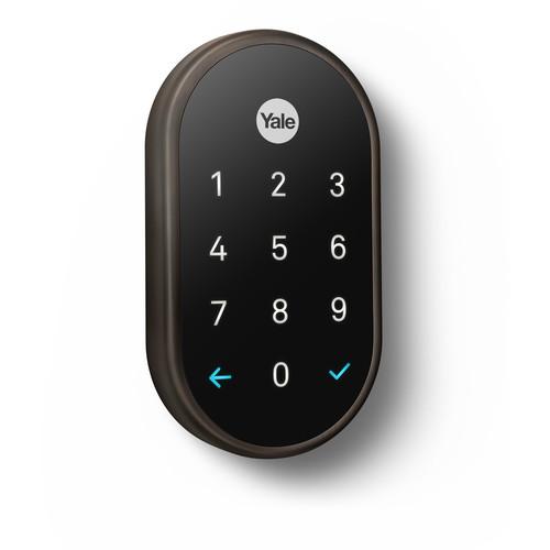 Nest x Yale Lock with Nest Connect Oil Rubbed Bronze Key-Free Deadbolt