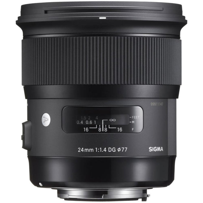 Sigma 24mm f/1.4 DG HSM Wide Angle Lens Art for Sony E Mount Cameras + 64GB Card