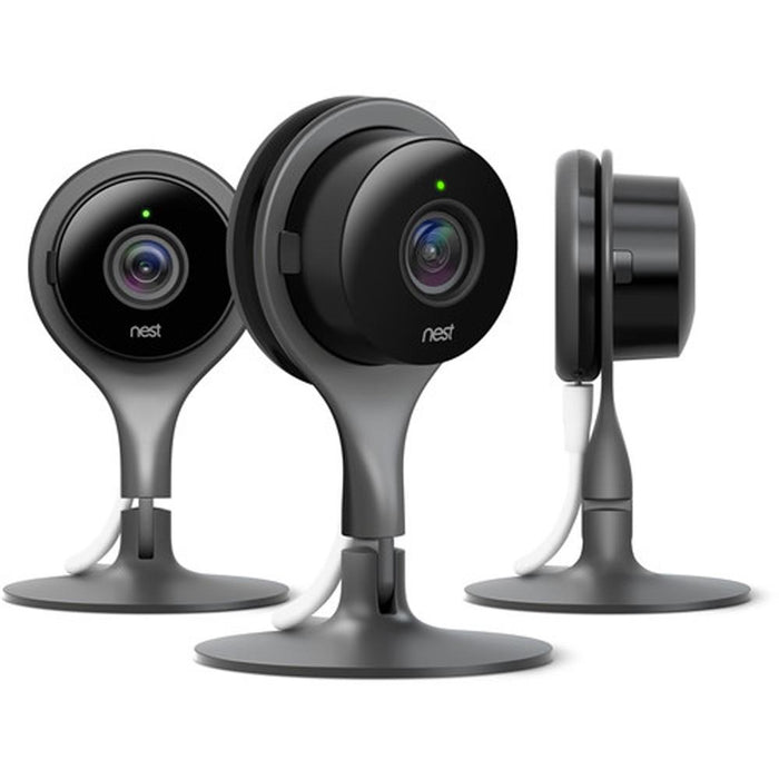 Google Nest Indoor Security Camera (Pack of 3) NC1104US w/ Warranty Bundle