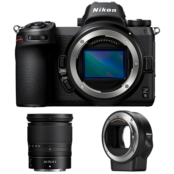 Nikon Z6 FX-Format 4K Mirrorless Camera with NIKKOR Z 24-70mm f/4 + FTZ Adapter